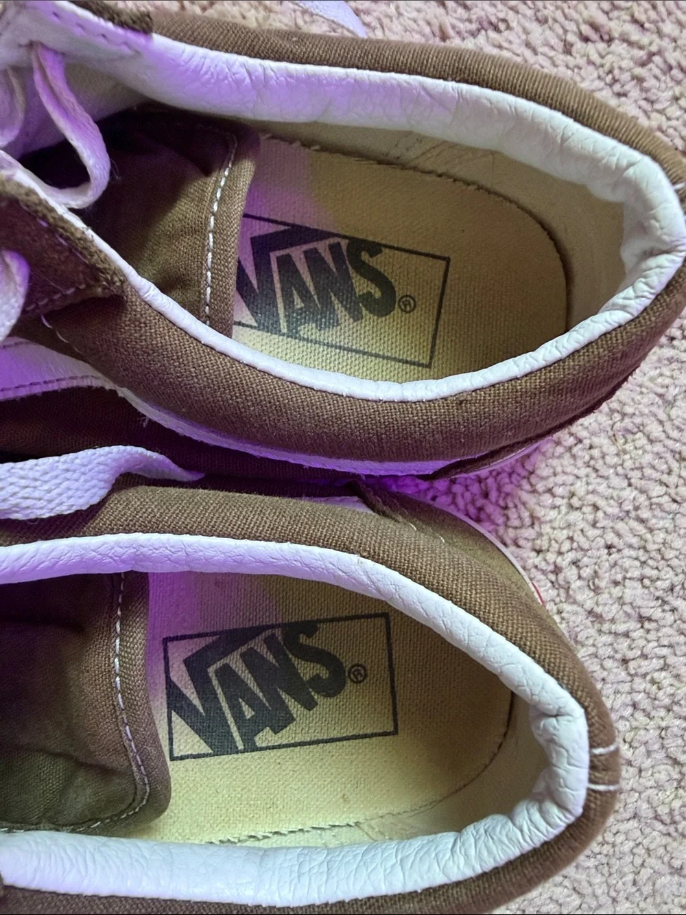 Vans Olive Green Canvas Low-Top Sneakers with White Stripe